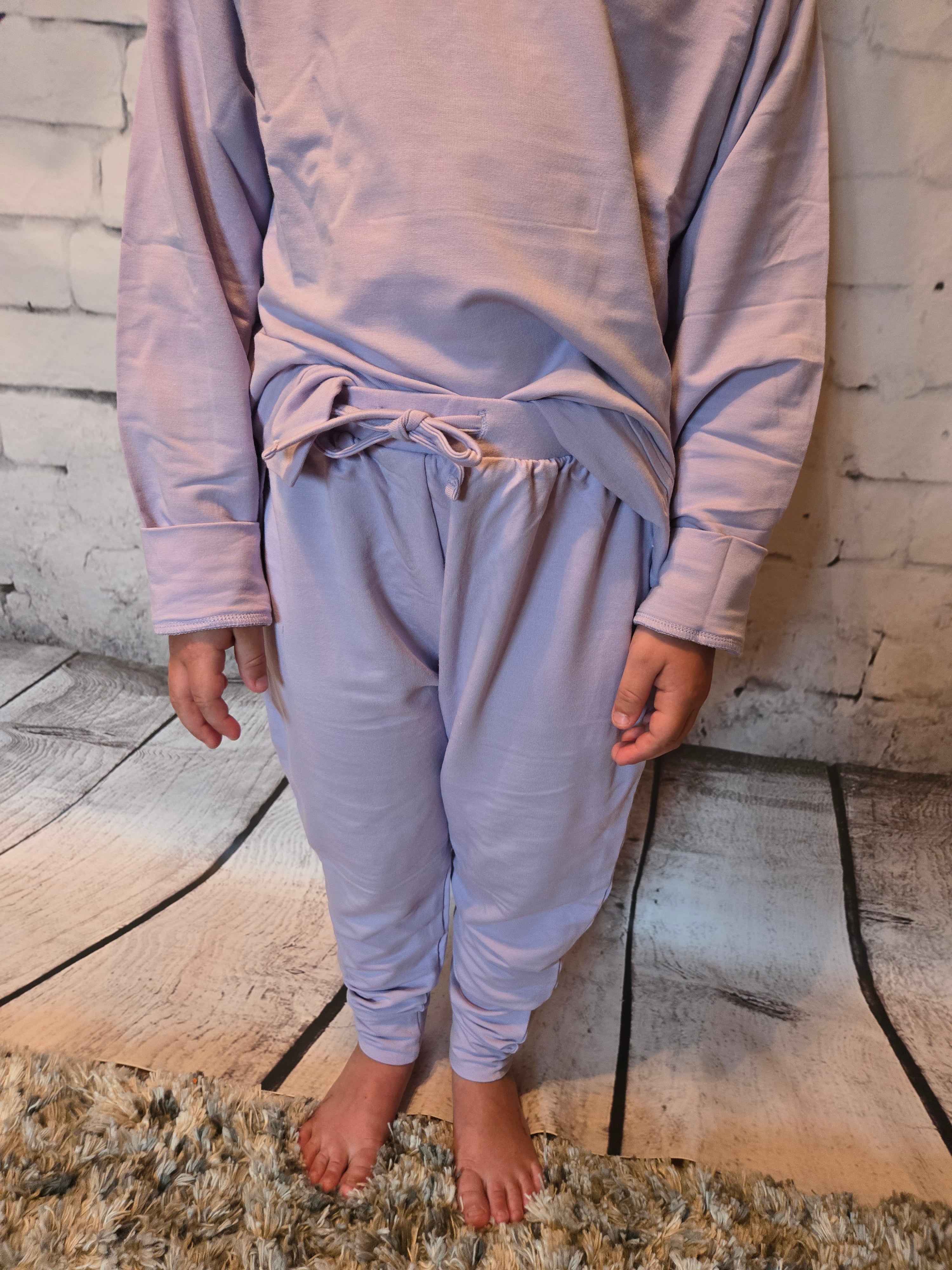 Bamboo Crew Neck Jogger Set - front view