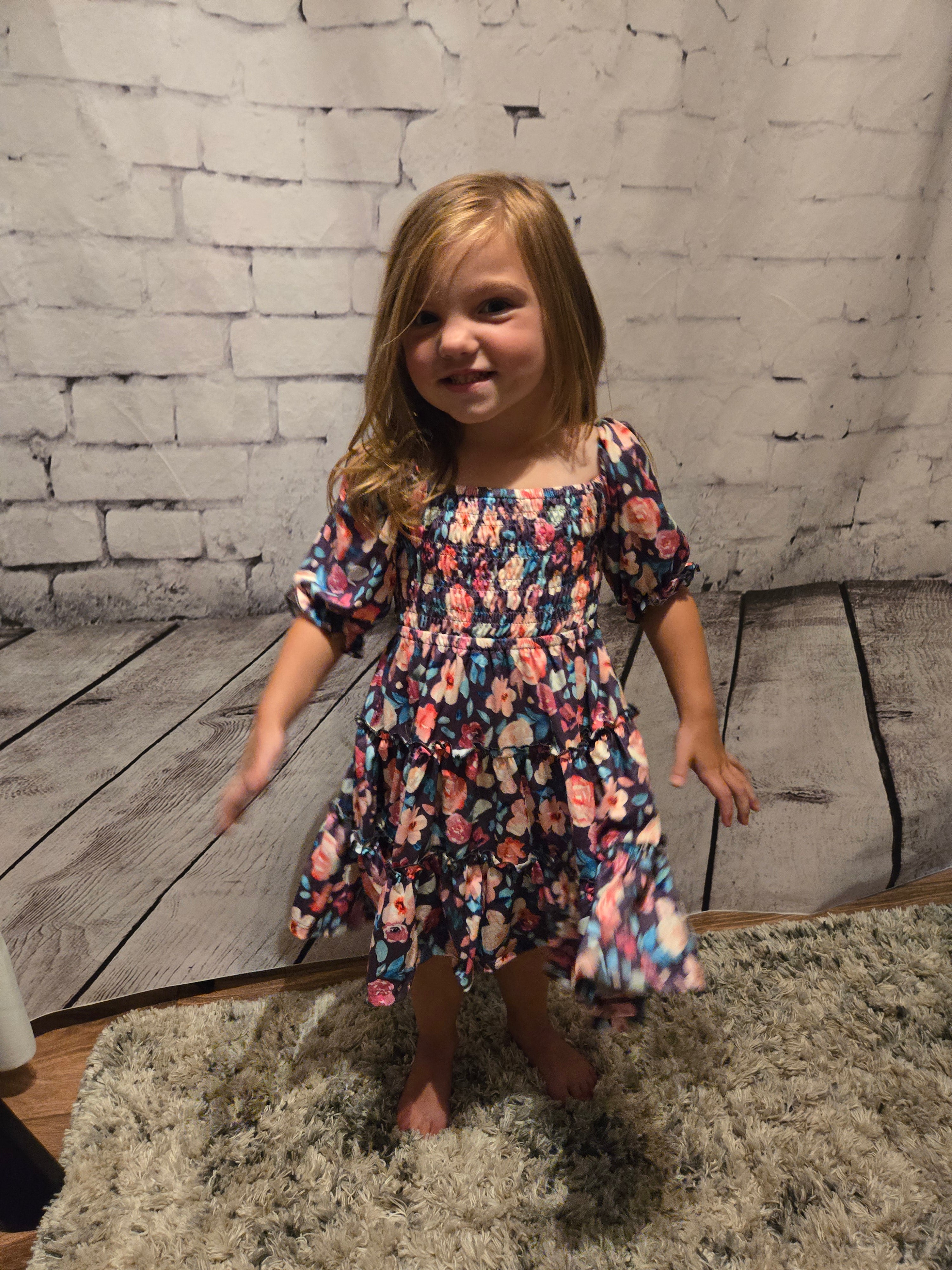 Beauty in Bloom Smocked Twirl Ruffle Dress - Leah