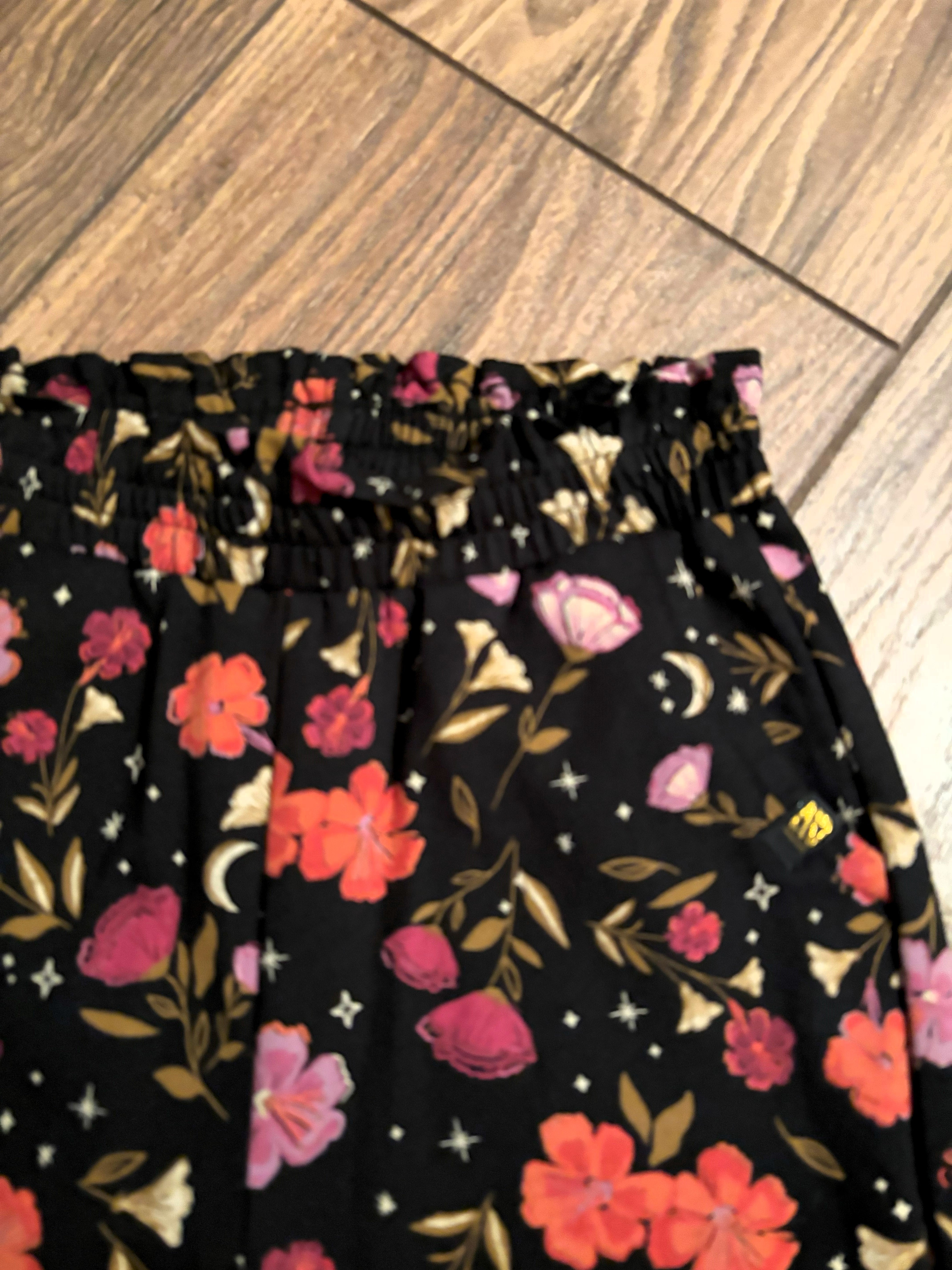 Black Floral Infant Pants