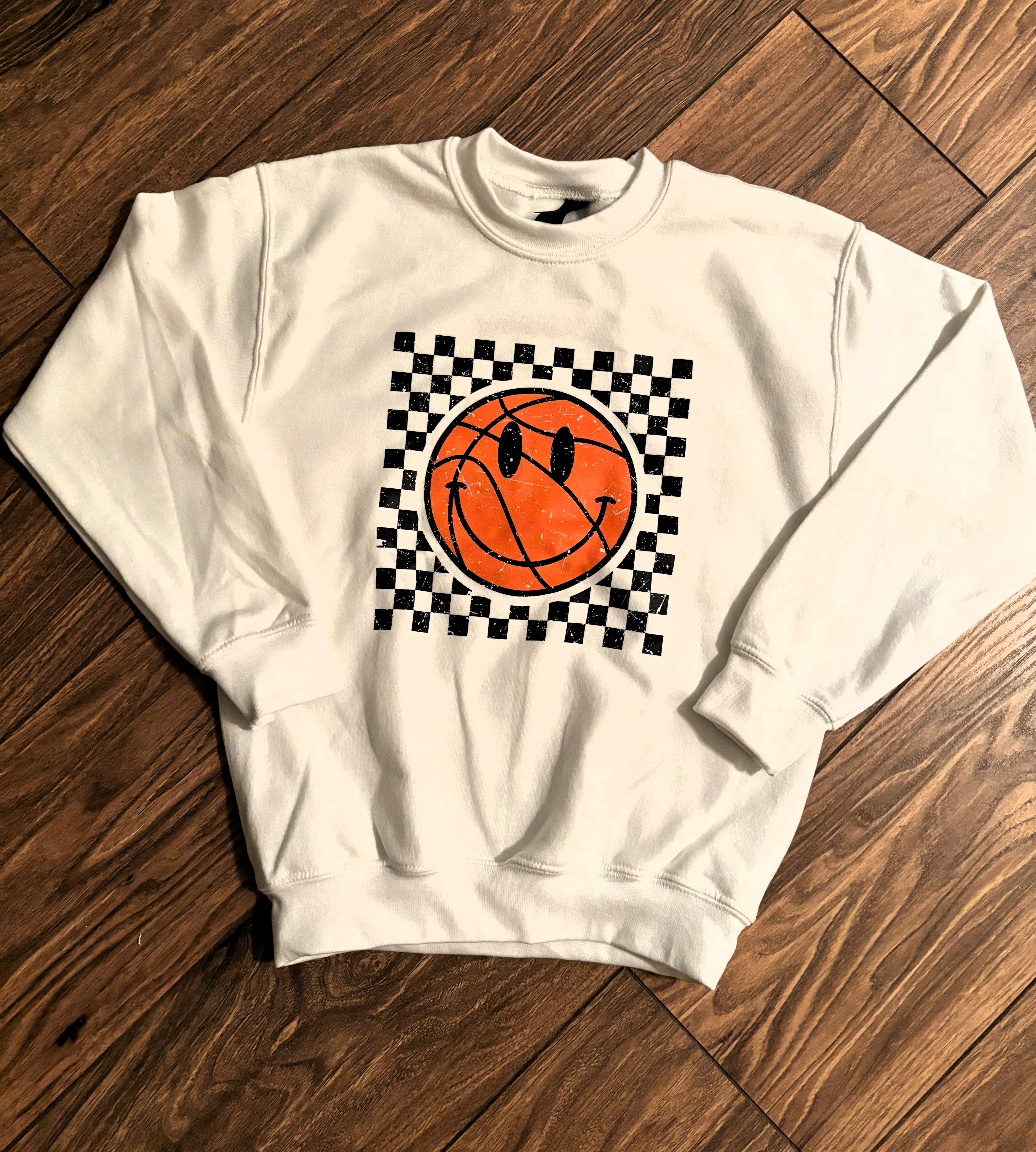 Checkered_Distressed_Basketball_Youth_Crewneck_Pullover_full_view