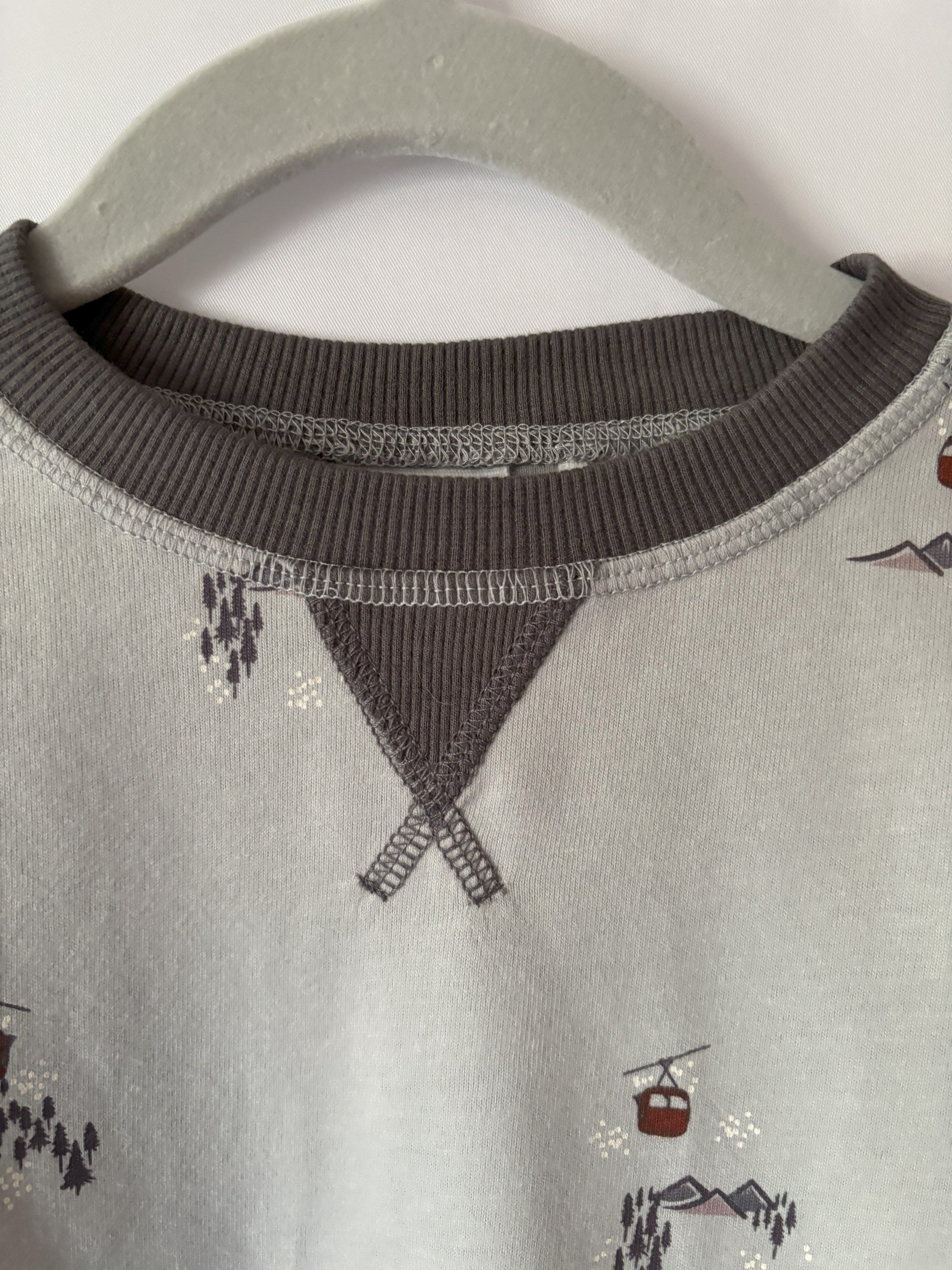 Fall Glacier Gondolas Patch Tee-closeup