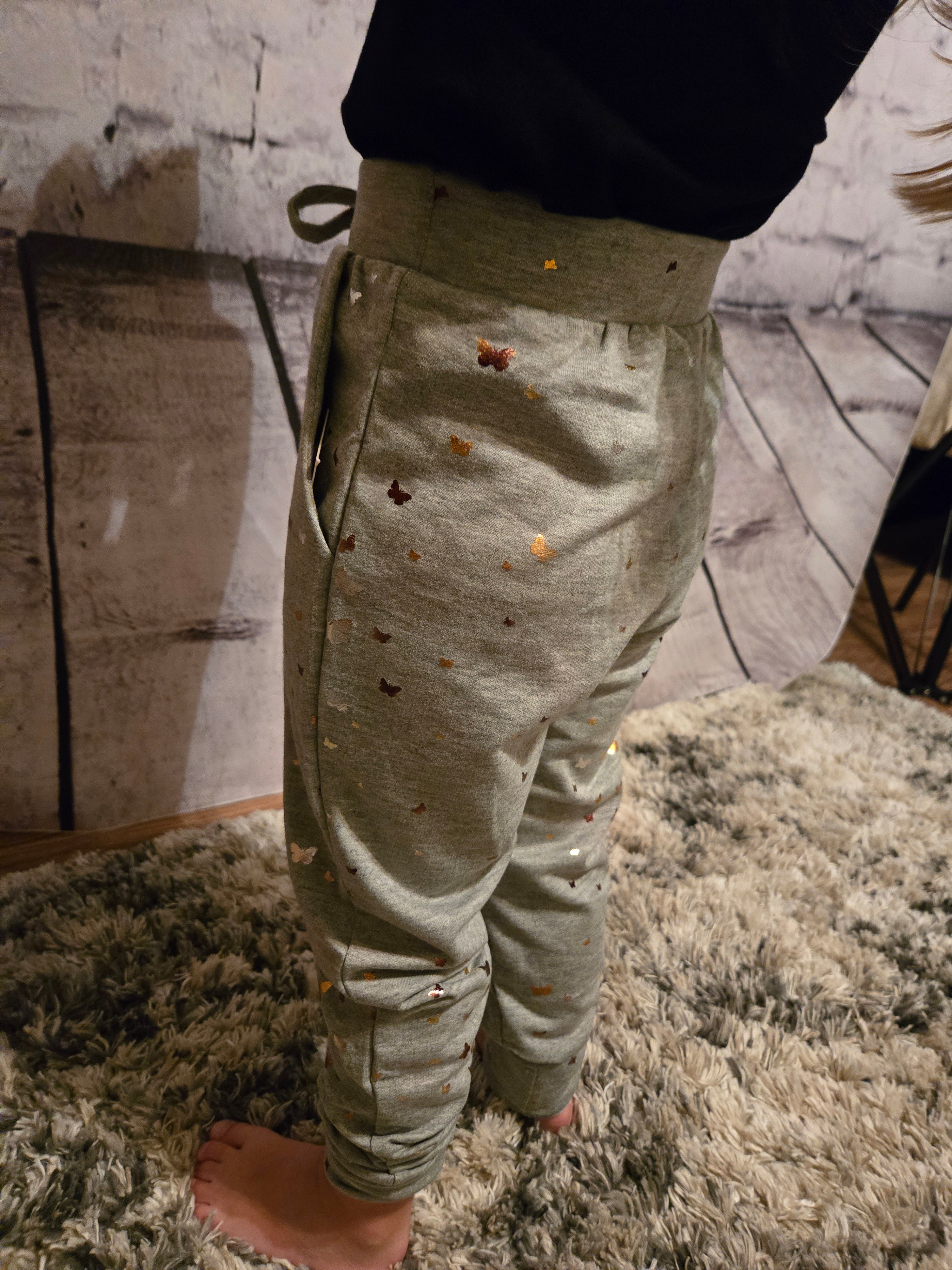 foil relaxed gray jogger