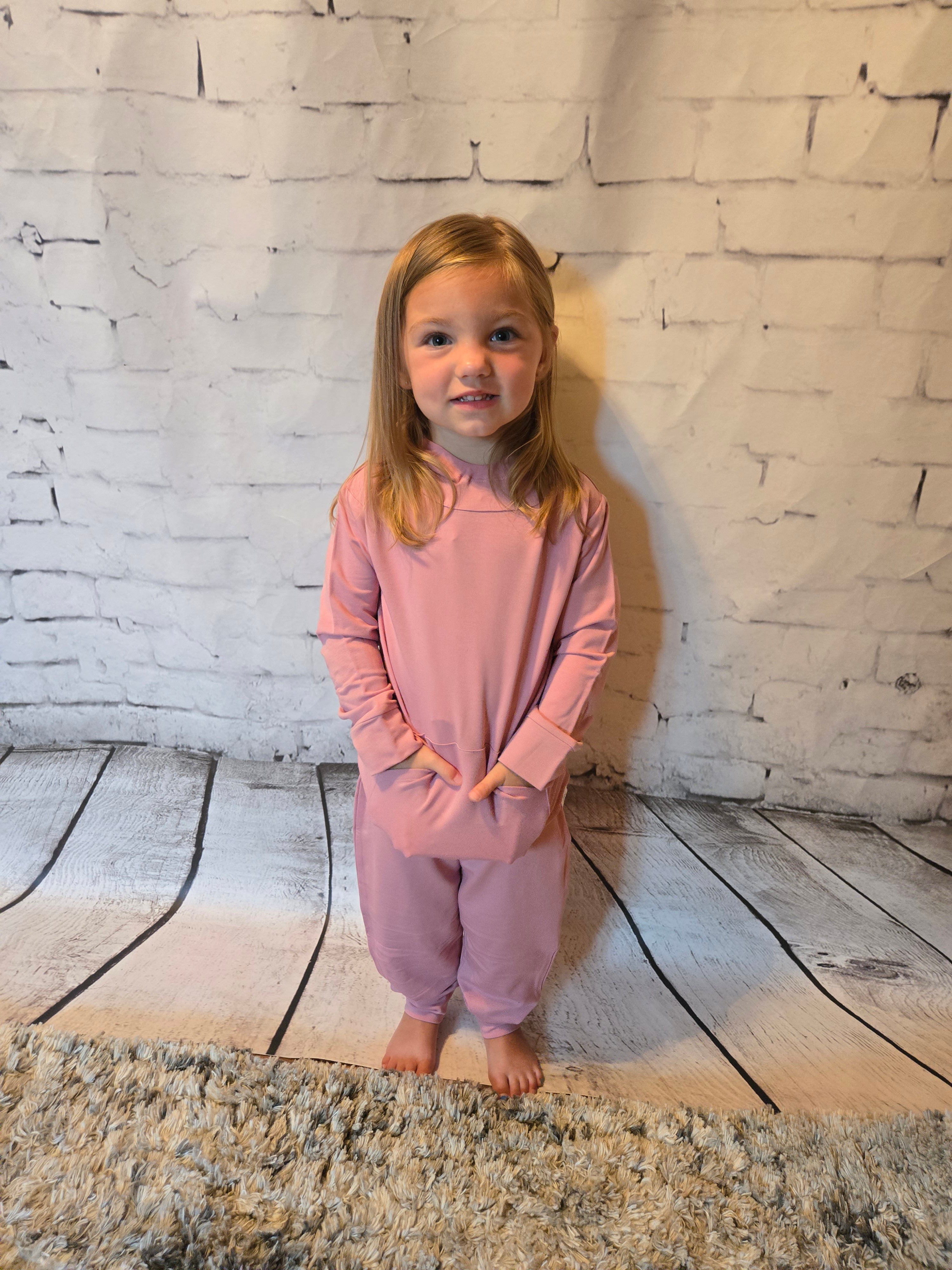 Hooded Bamboo Jogger Set - Lotus Pink Leah