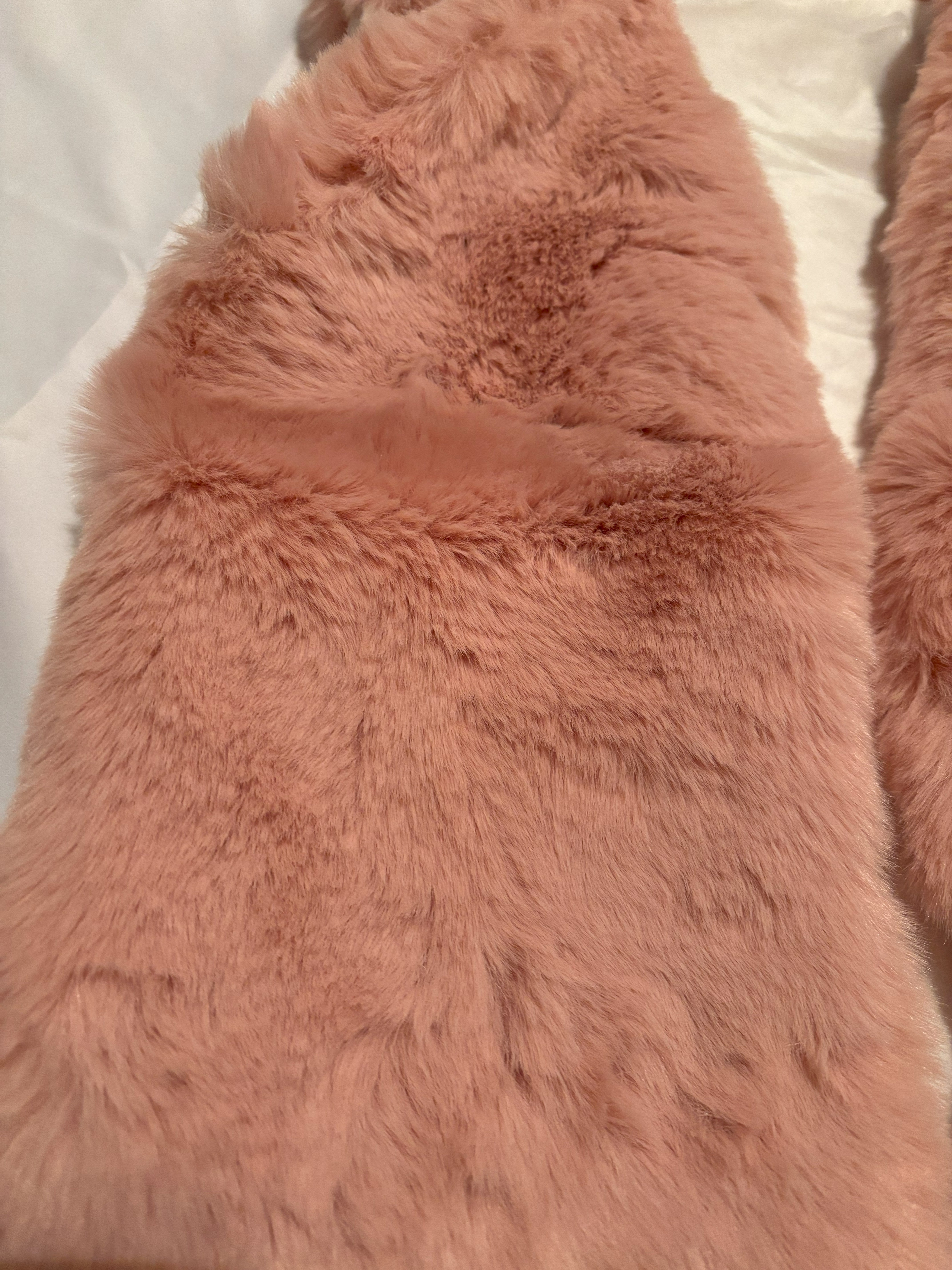 Pink Fur Girls Winter Vest - close up